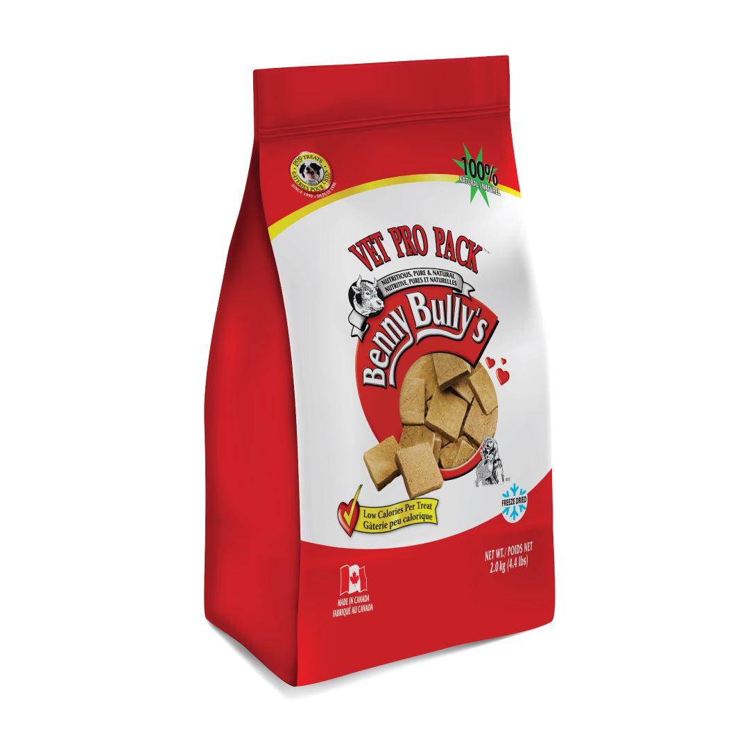 2kg bag of benny bullys beef liver treats exclusively for vets