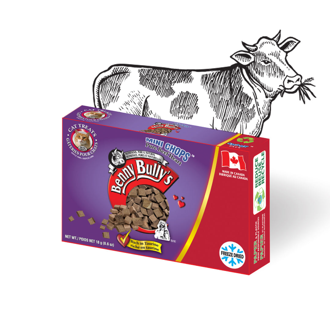 Benny Bullys® Mini Chops™ - Pure Beef Heart in Smart Pack™