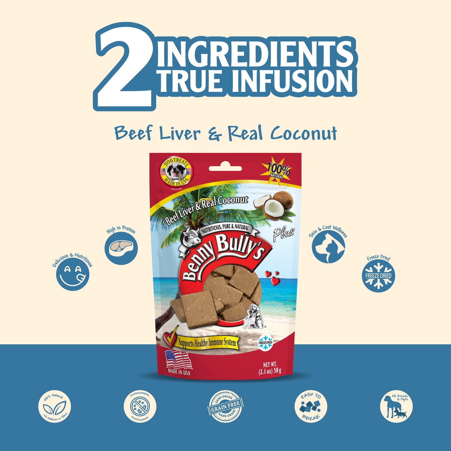 Benny Bullys® Beef Liver Plus Coconut