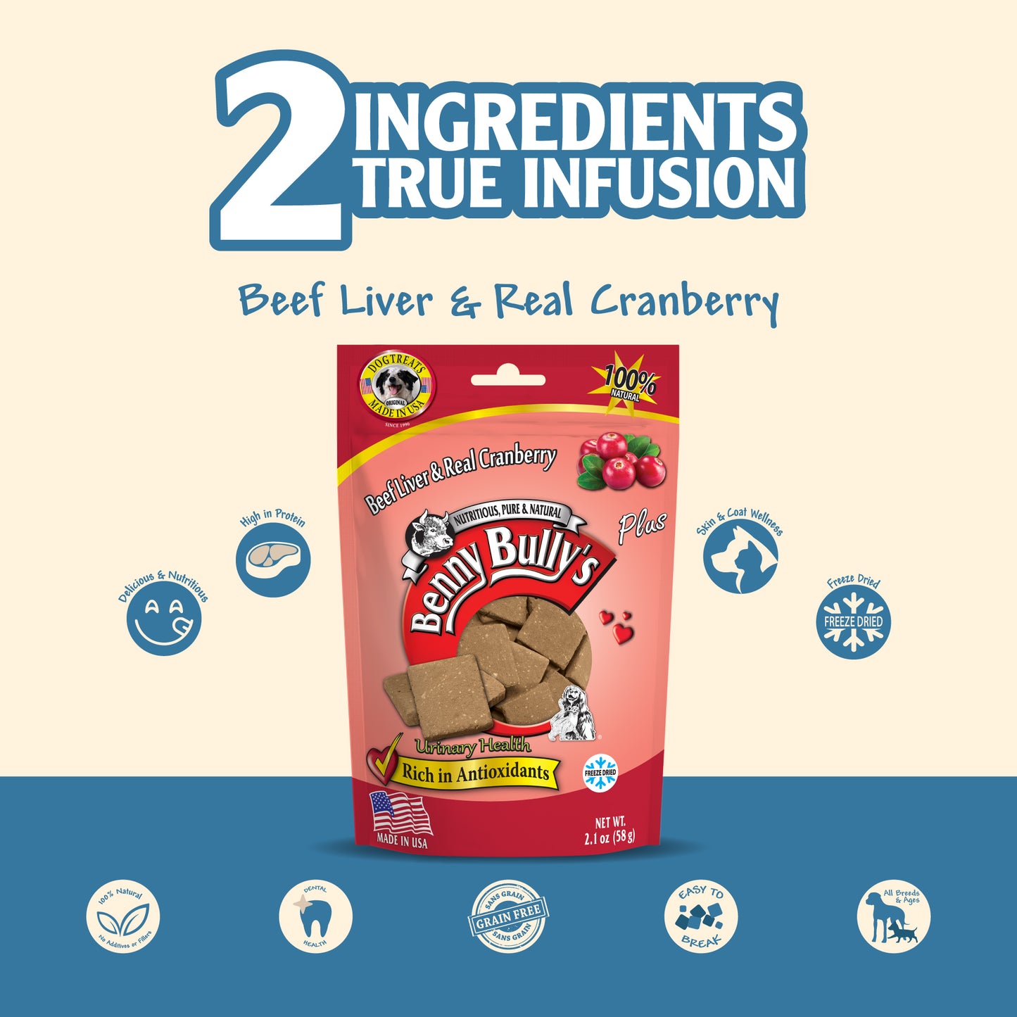 Benny Bullys® Beef Liver Plus Cranberry