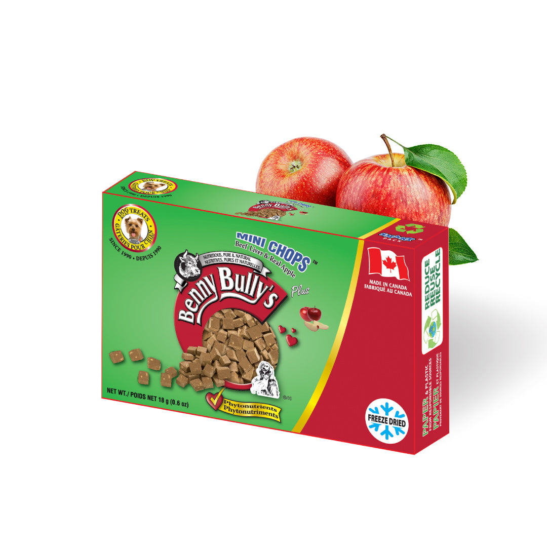 Benny Bullys® Mini Chops™ - Beef Liver & Apple in Smart Pack™