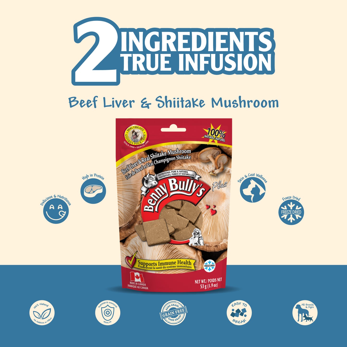 Benny Bullys® Beef Liver Plus Shiitake Mushroom