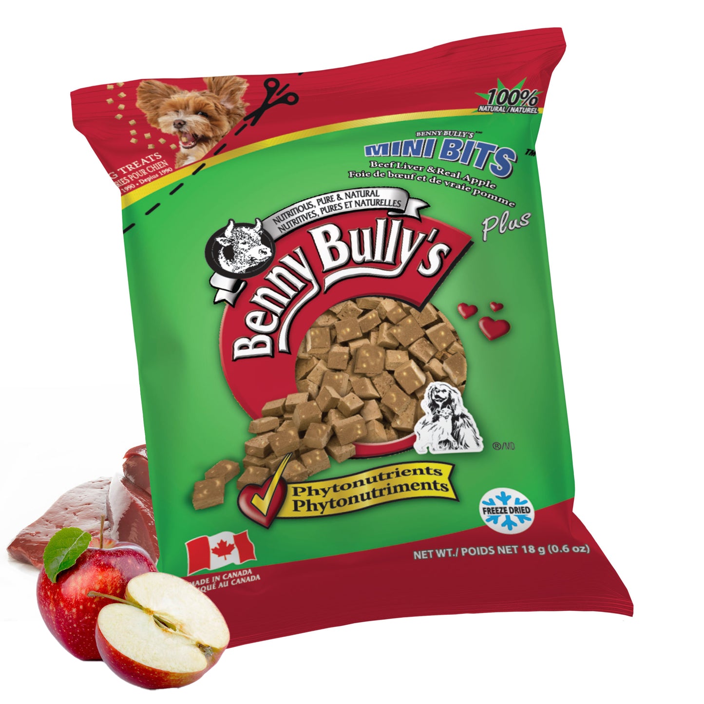 Mini Bits™ — Beef Liver Plus Apple — Pillow Pack