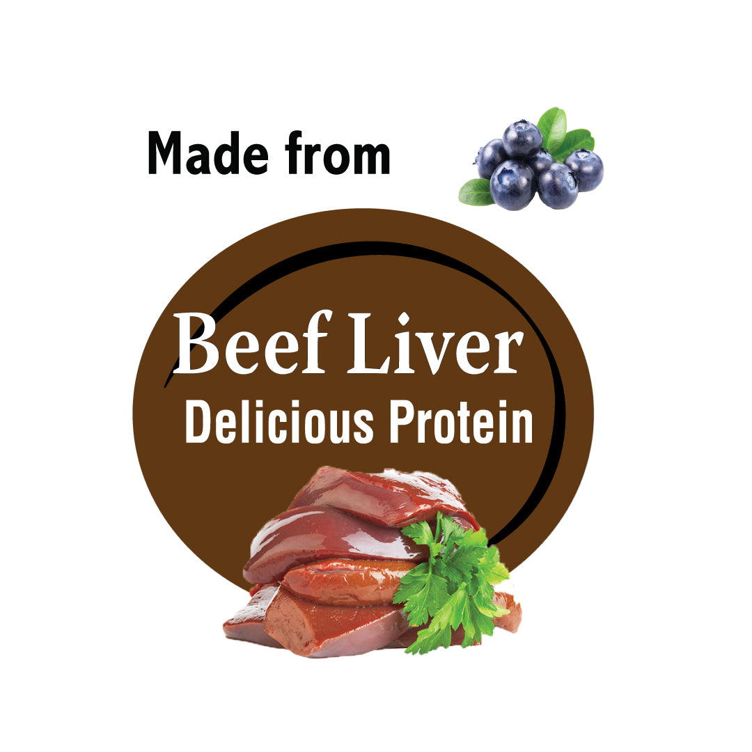 Benny Bullys® Mini Chops™ - Beef Liver & Blueberry in Smart Pack™