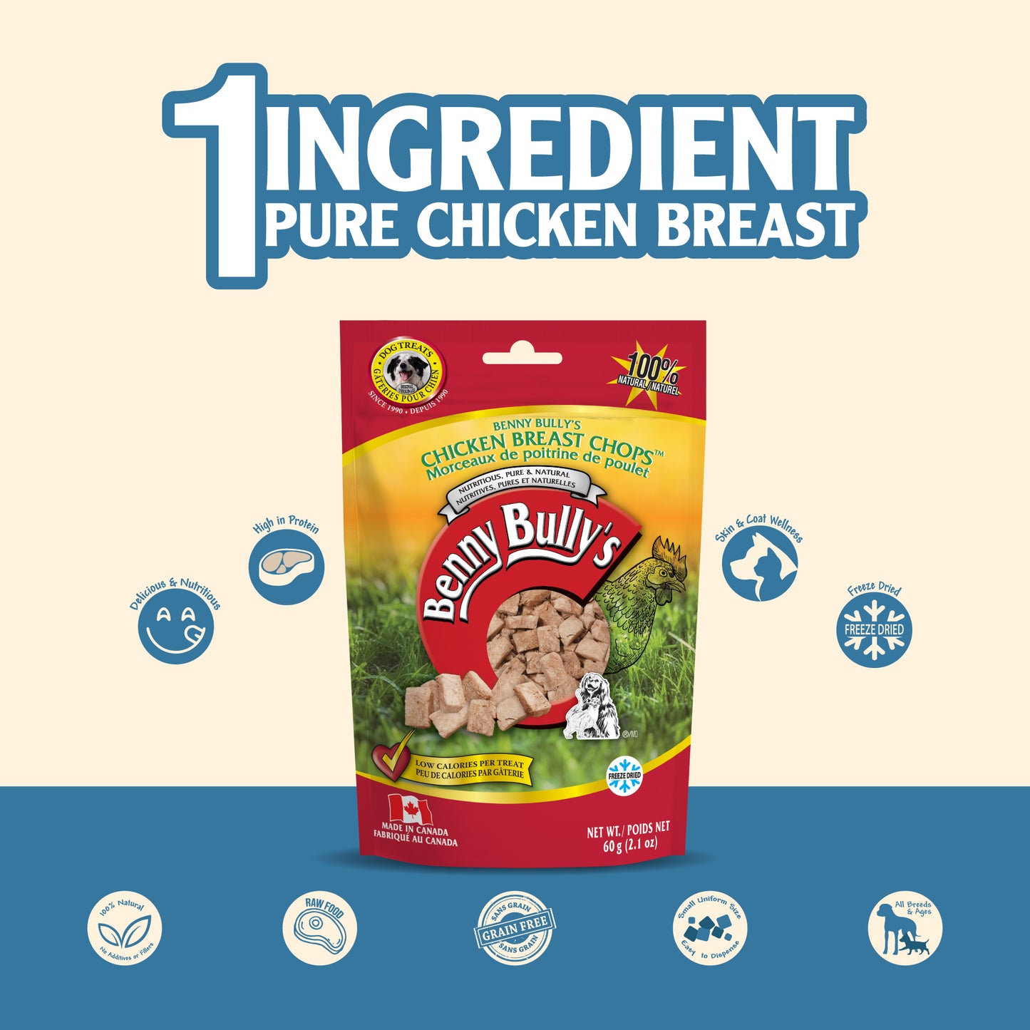 Benny Bullys® Chicken Breast Chops™ (Dog)