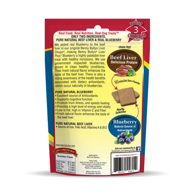 Benny Bullys® Beef Liver Plus Blueberry
