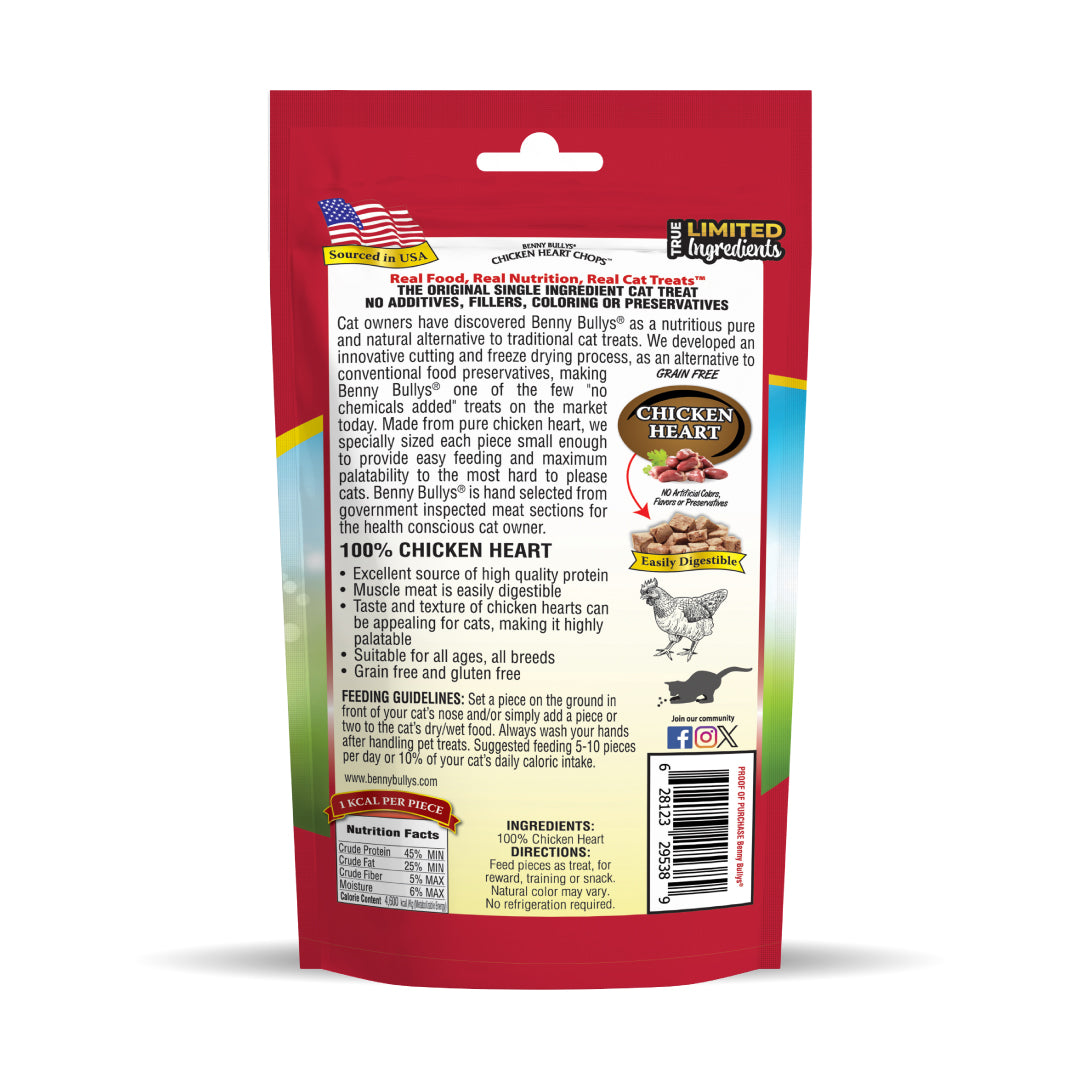 Benny Bullys® Chicken Heart Chops(Cat)