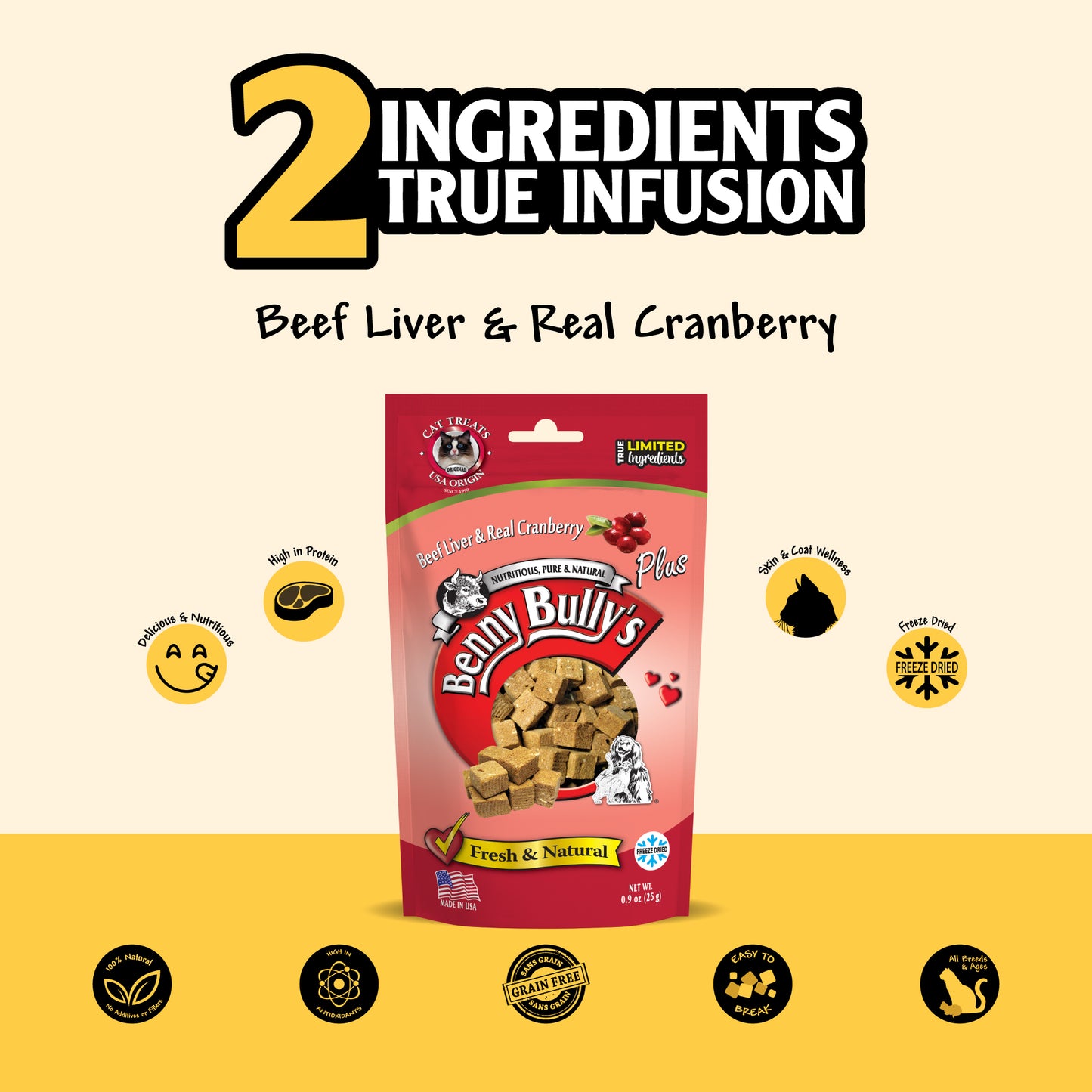 Benny Bullys® Beef Liver Plus Cranberry (Cat)