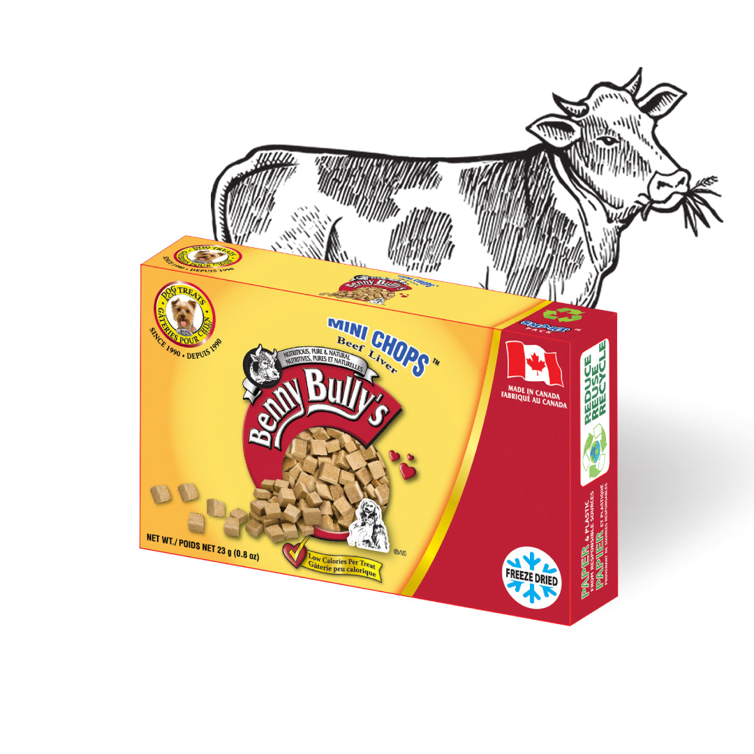 Benny Bullys® Mini Chops™ - Beef Liver in Smart Pack™ (Dog)