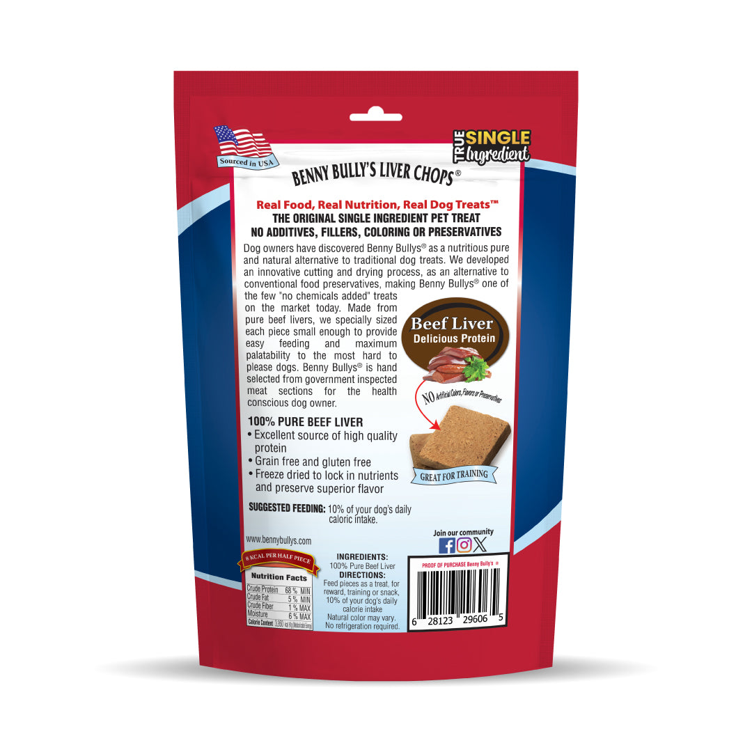 Benny Bullys Liver Chops® (Dog) Blue