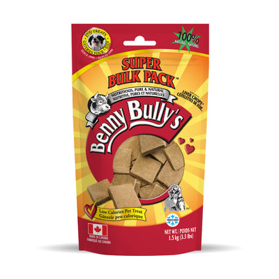 super bulk yellow and red bag with freeze dried pure liver dog treats (1.5kg)