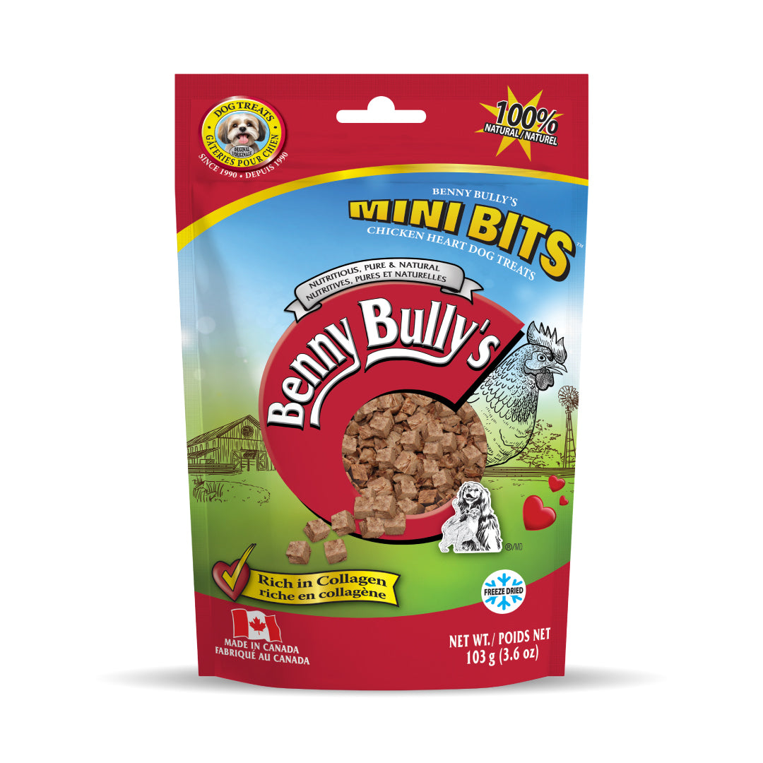 Benny Bullys® Mini Bits - Chicken Heart | Dog Training Treats