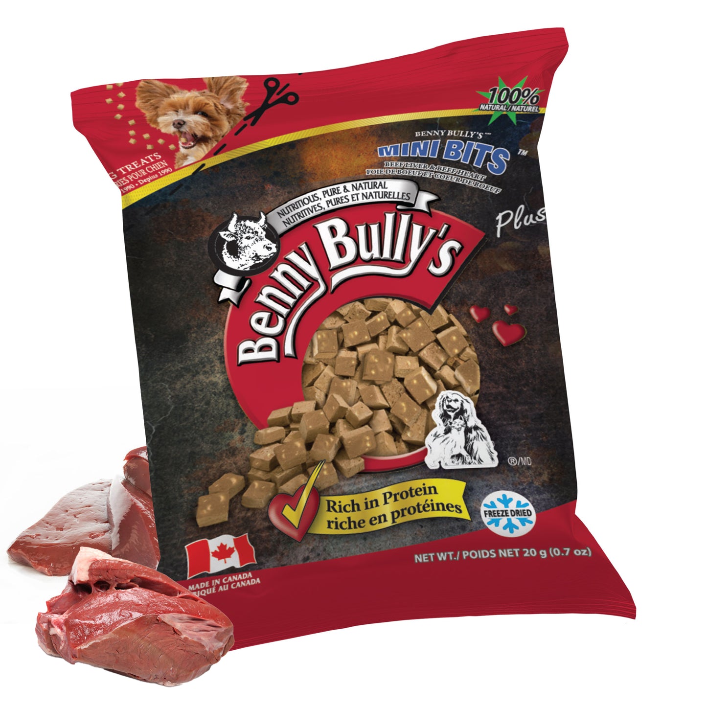 Mini Bits™ — Beef Liver Plus Beef Heart — Pillow Pack