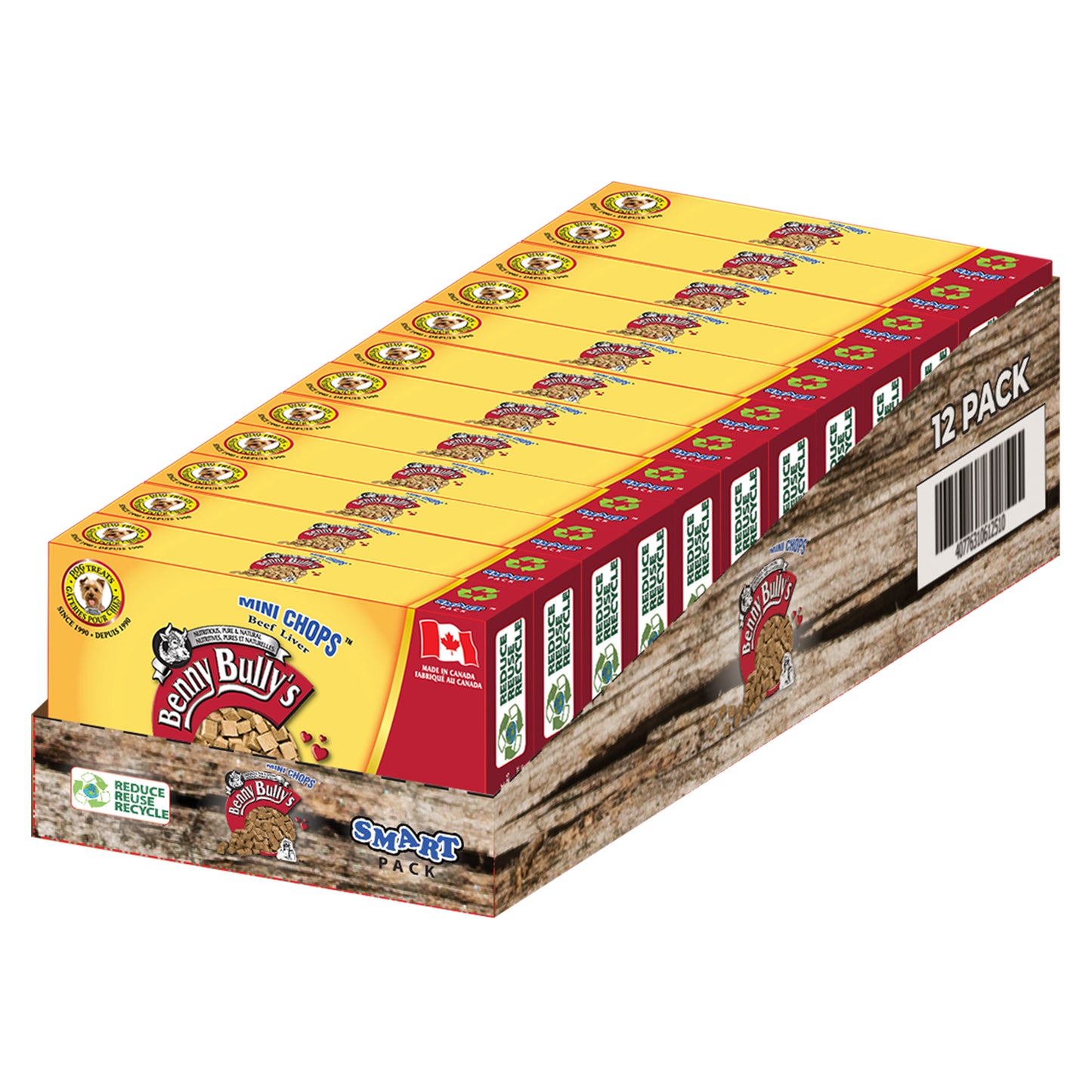 Benny Bullys® Mini Chops™ Beef Liver 12 Pack (Dog) | Freeze Dried