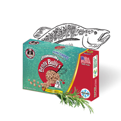 Benny Bullys® Mini Chops™ - Saumon et extrait de romarin dans un Smart Pack™
