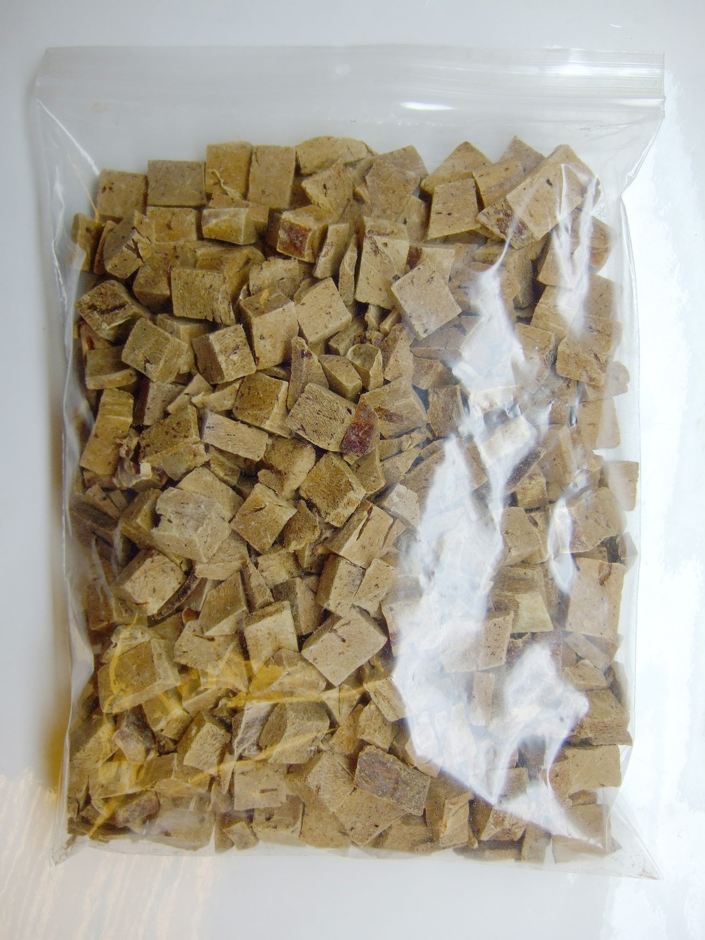 3/4 Inch Cubes of Freeze Dried Beef Liver -1 lb bag - Bag Front